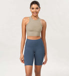 ODCLOUD 8" High Waist Lounge Yoga Shorts Ink Blue - ododos
