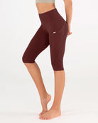 High Waist Knee Length Cropped Leggings - ododos
