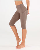 High Waist Knee Length Cropped Leggings - ododos