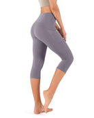 19" High Waist Yoga Capris with Pockets - ododos