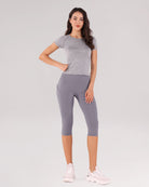 19" High Waist Yoga Capris with Pockets - ododos