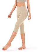 19" High Waist Yoga Capris with Pockets - ododos