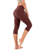 19" High Waist Yoga Capris with Pockets - ododos