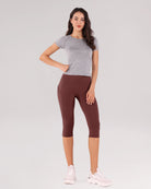 19" High Waist Yoga Capris with Pockets - ododos