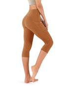 19" High Waist Yoga Capris with Pockets - ododos