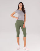 19" High Waist Yoga Capris with Pockets - ododos