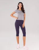 19" High Waist Yoga Capris with Pockets - ododos