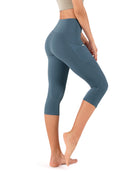 19" High Waist Yoga Capris with Pockets - ododos
