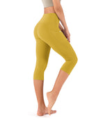19" High Waist Yoga Capris with Pockets - ododos