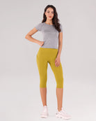 19" High Waist Yoga Capris with Pockets - ododos