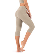 19" High Waist Yoga Capris with Pockets - ododos