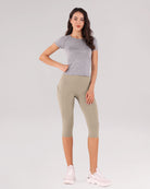 19" High Waist Yoga Capris with Pockets - ododos