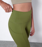 28" High Waisted Yoga Leggings with Pockets - ododos