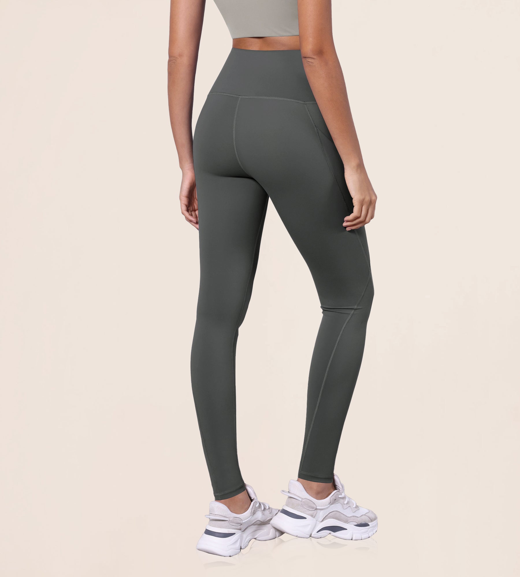 28" High Waisted Yoga Leggings with Pockets - ododos
