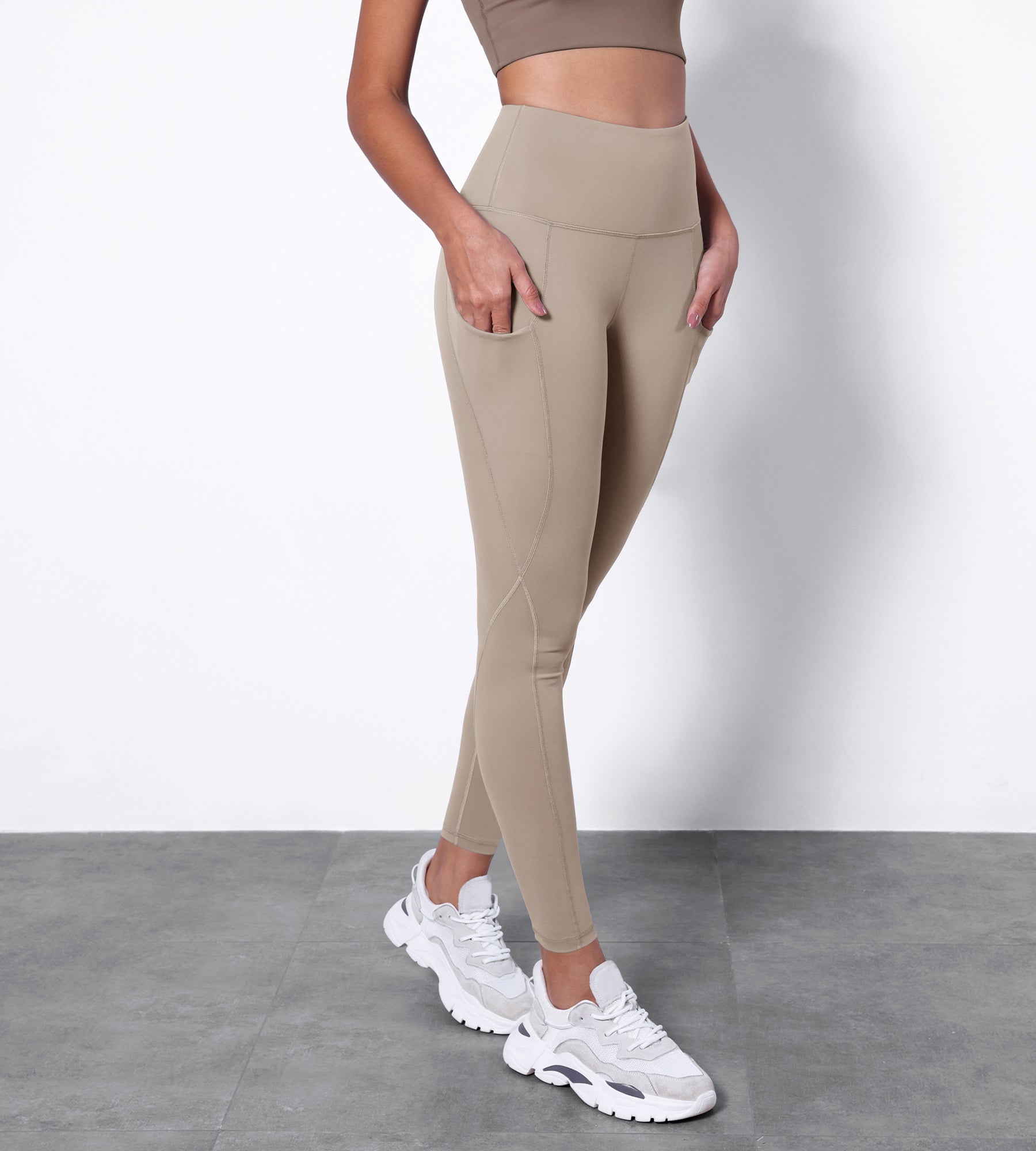 28" High Waisted Yoga Leggings with Pockets - ododos