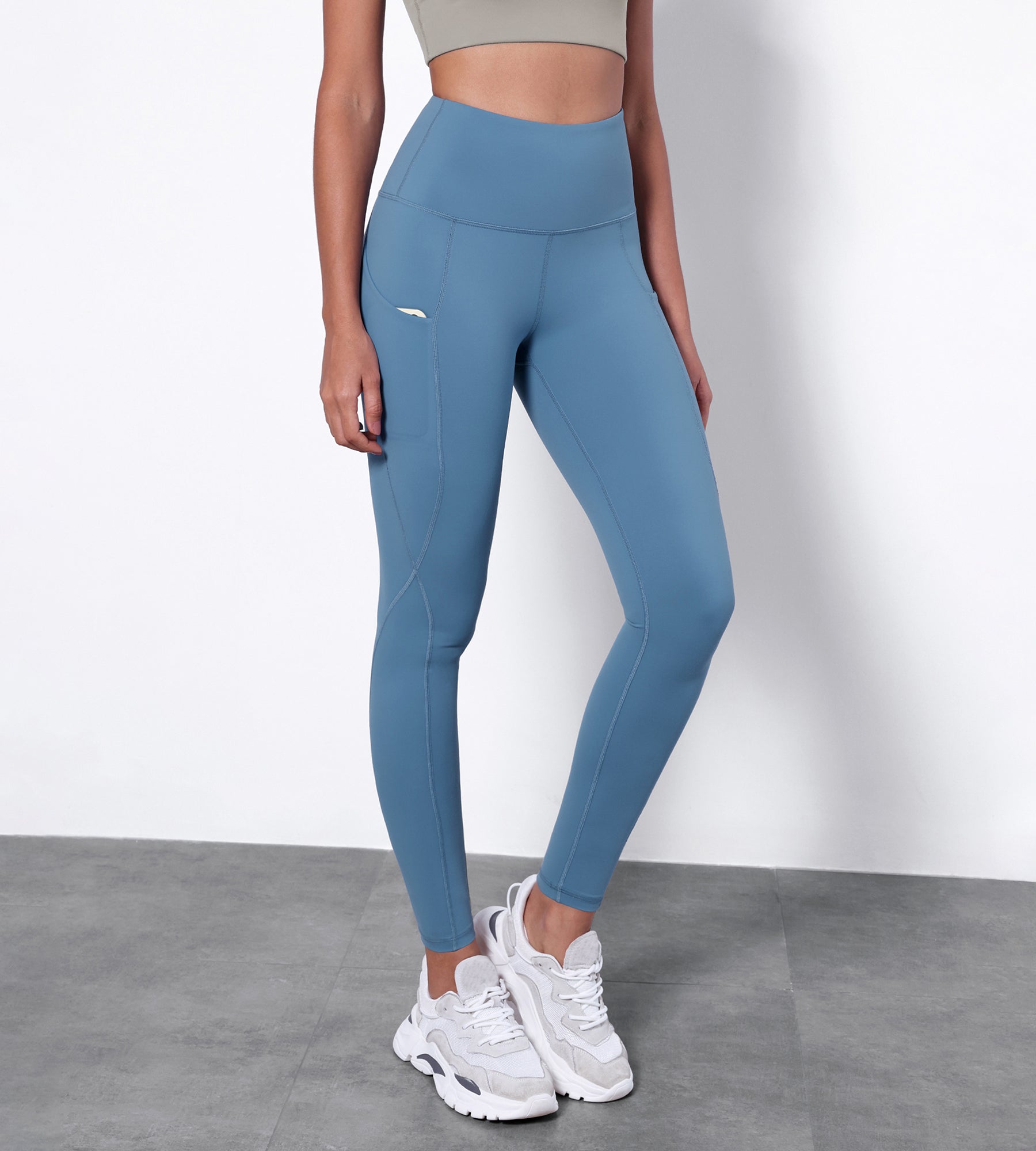 28" High Waisted Yoga Leggings with Pockets - ododos