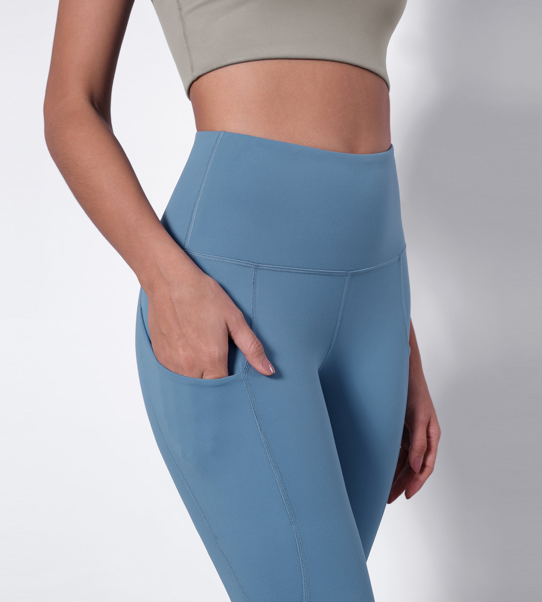 28" High Waisted Yoga Leggings with Pockets - ododos