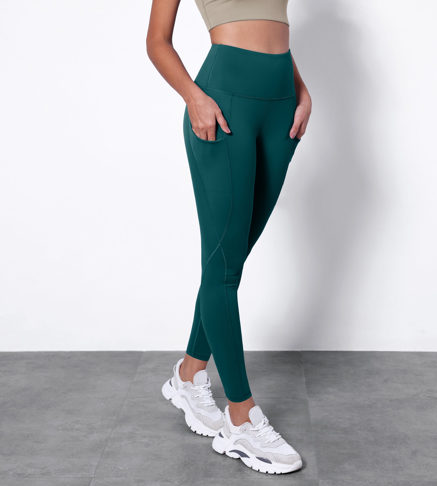 28" High Waisted Yoga Leggings with Pockets - ododos