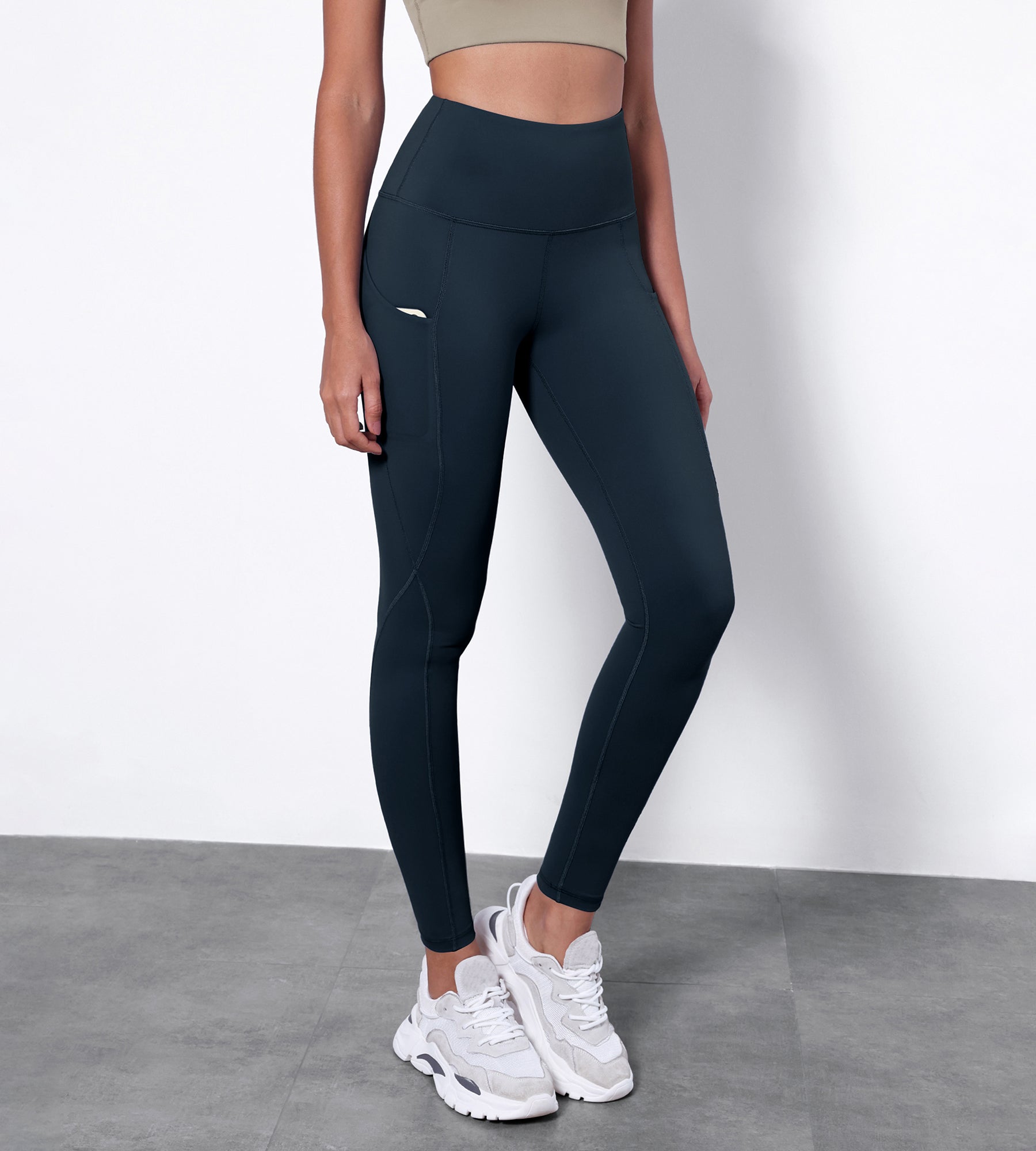 28" High Waisted Yoga Leggings with Pockets - ododos