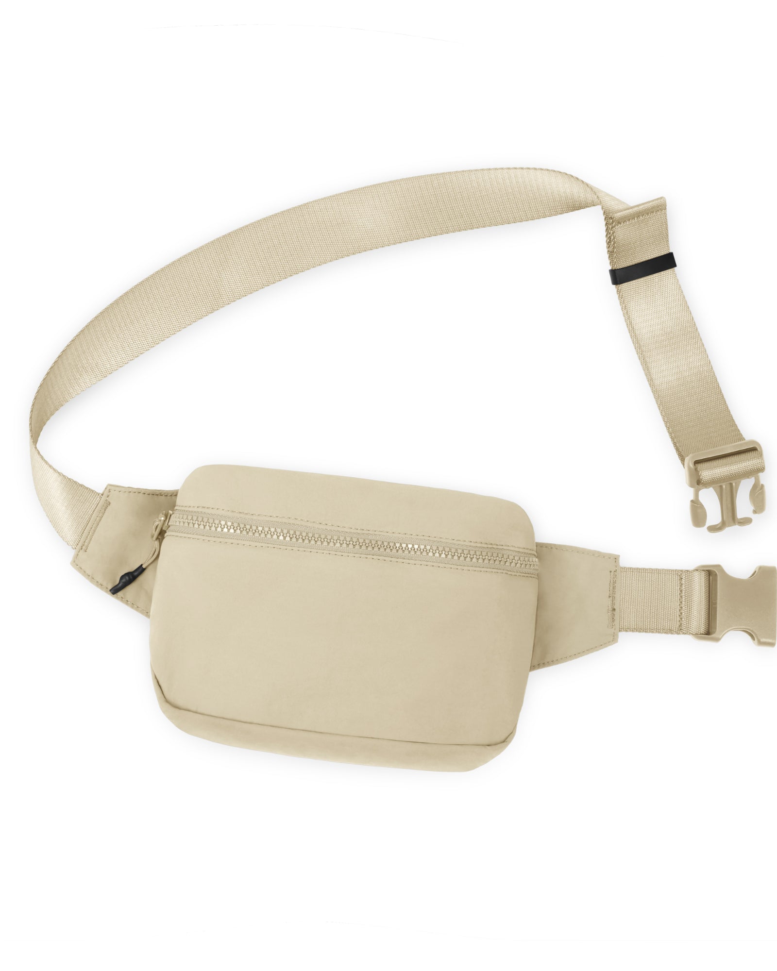 2L Belt Bag with Adjustable Strap Beige 8.5" x 5" x 2" - ododos