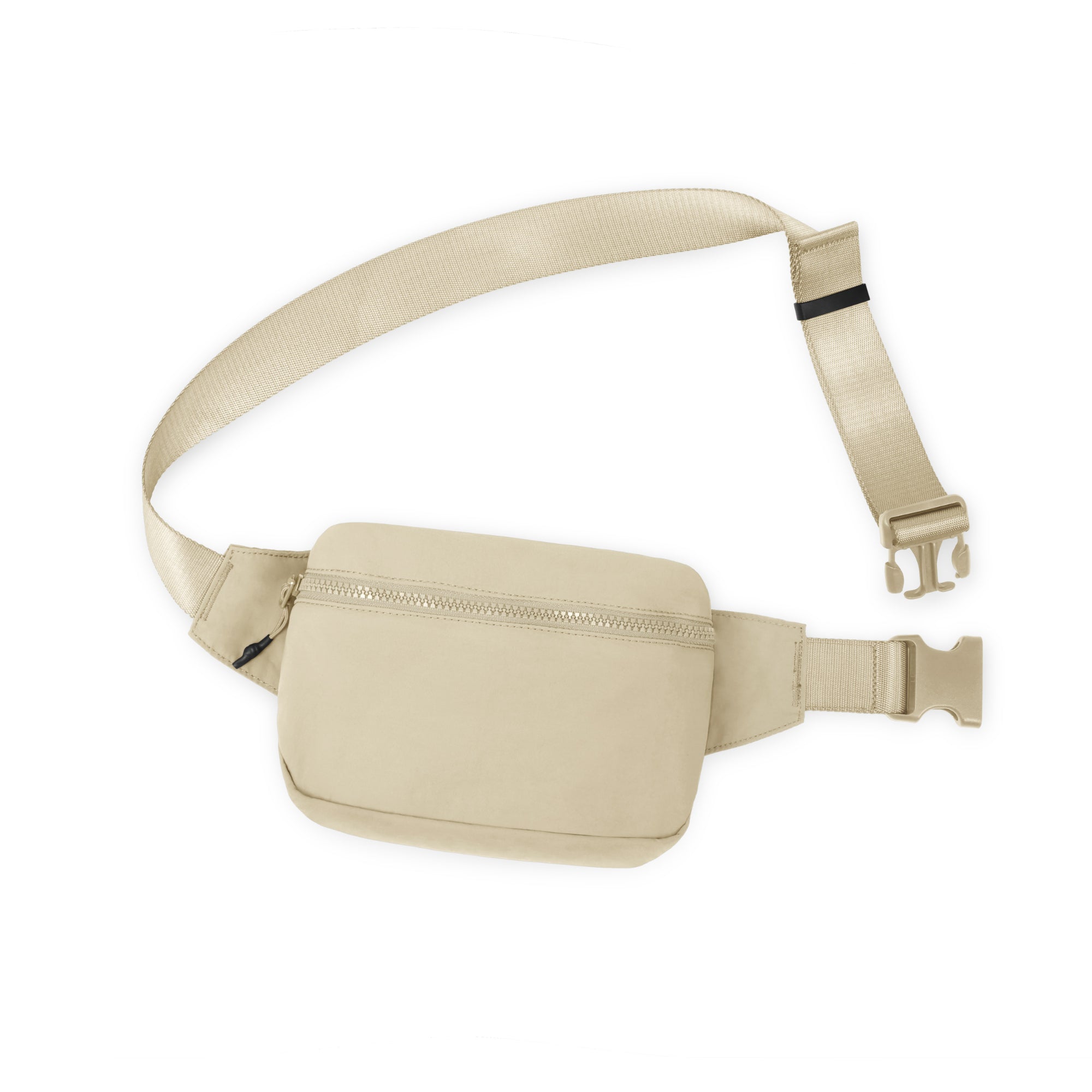 2L Belt Bag with Adjustable Strap Beige 8.5" x 5" x 2" - ododos