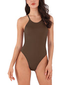 Seamless Ribbed Sexy Sleeveless Bodysuit - ododos