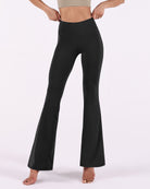 29" High Waisted Flared Work Pants Black - ododos