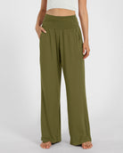 28" Wide Leg Palazzo Loose Comfy Lounge Pants with Pockets - ododos
