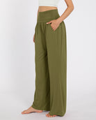 28" Wide Leg Palazzo Loose Comfy Lounge Pants with Pockets - ododos