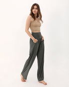 28" Wide Leg Palazzo Loose Comfy Lounge Pants with Pockets - ododos