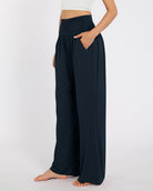 28" Wide Leg Palazzo Loose Comfy Lounge Pants with Pockets - ododos