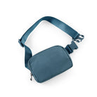 Unisex Mini Belt Bag with Adjustable Strap Blue 8" x 2" x 5.5" - ododos