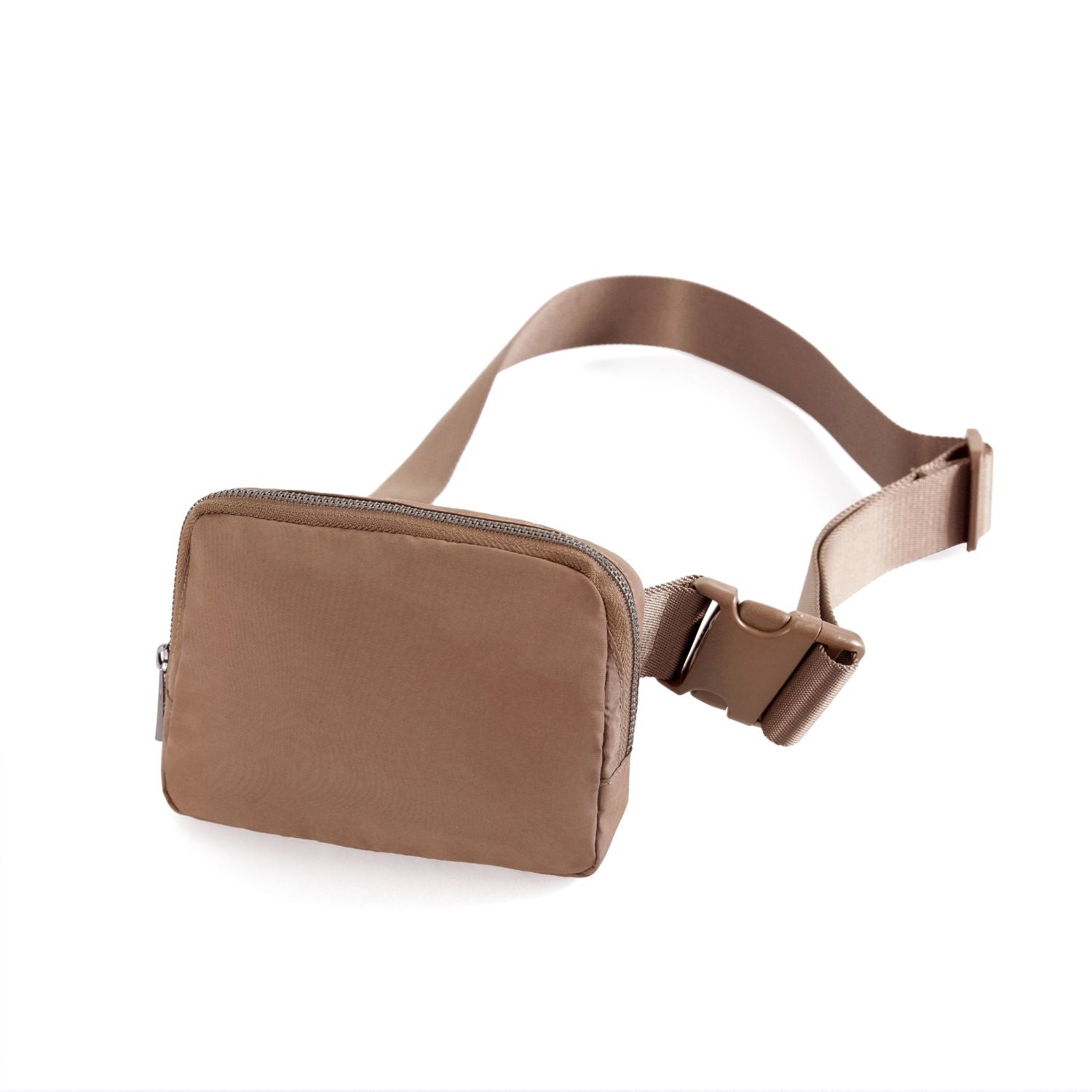 Unisex Mini Belt Bag with Adjustable Strap Brown 8" x 2" x 5.5" - ododos