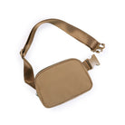 Unisex Mini Belt Bag with Adjustable Strap Caramel 8" x 2" x 5.5" - ododos