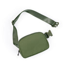 Unisex Mini Belt Bag with Adjustable Strap Deep Khaki 8" x 2" x 5.5" - ododos