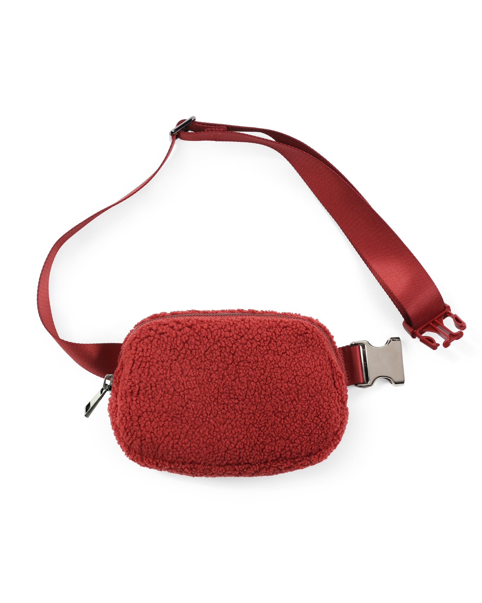 Fleece Mini Belt Bag Fleece Apple 8" x 2" x 5.5" - ododos