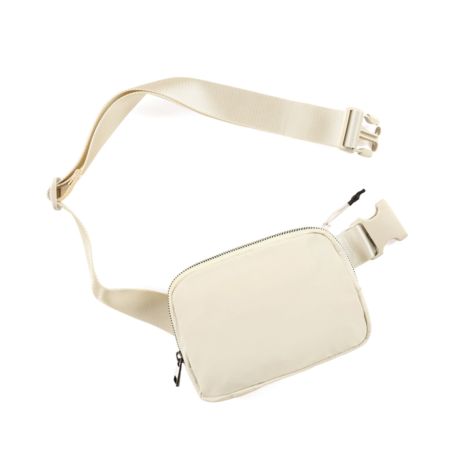 Unisex Mini Belt Bag with Adjustable Strap Ivory 8" x 2" x 5.5" - ododos