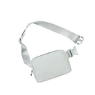 Unisex Mini Belt Bag with Adjustable Strap Light Grey 8" x 2" x 5.5" - ododos