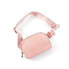 Unisex Mini Belt Bag Light Pink 8" x 2" x 5.5" - ododos