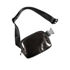 Holographic Shiny Mini Belt Bag Dark Brown 8" x 2" x 5.5" - ododos