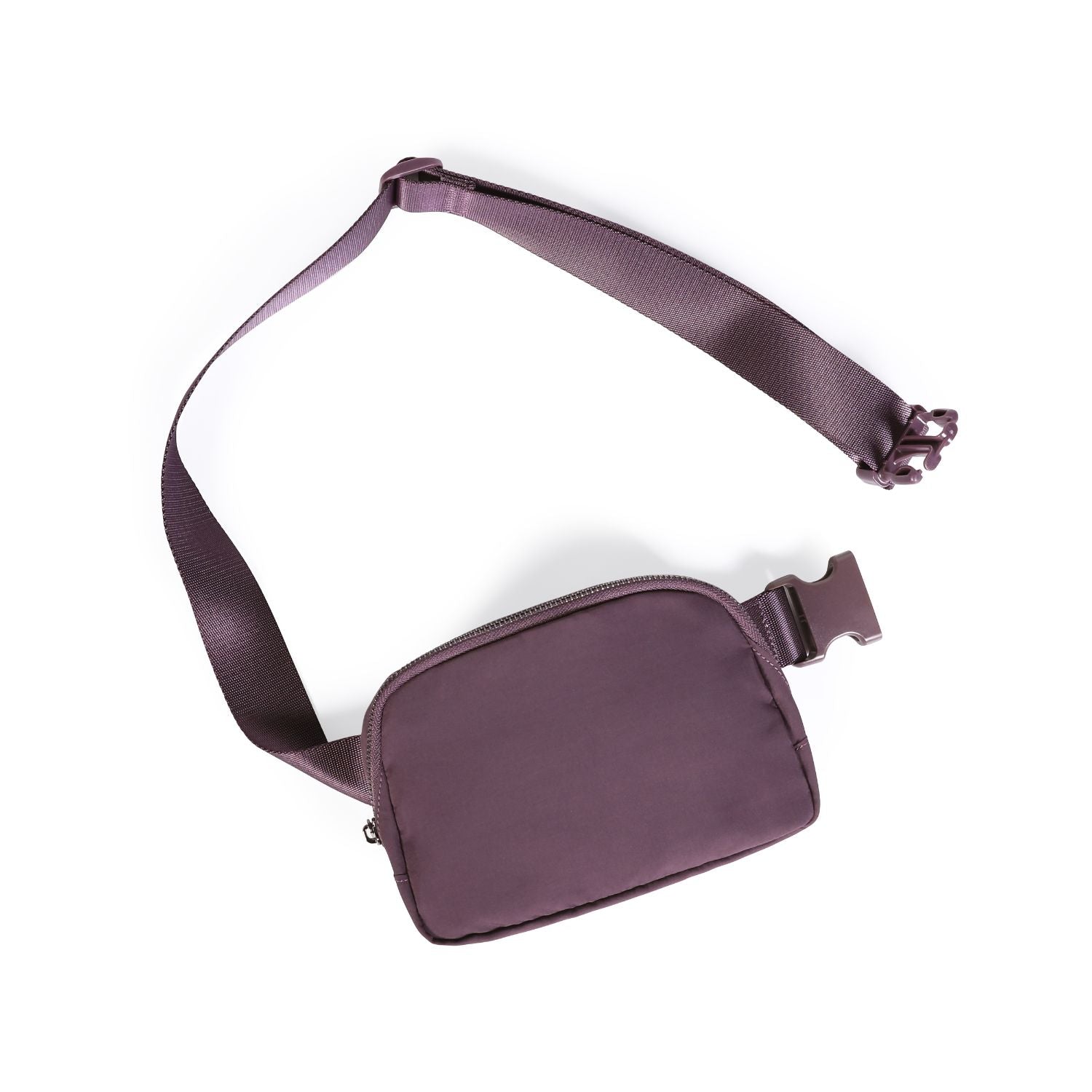Unisex Mini Belt Bag with Adjustable Strap Plum 8" x 2" x 5.5" - ododos