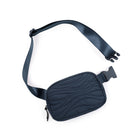 Quilted Designer Mini Belt Bag Navy Quilted 8" x 2" x 5.5" - ododos