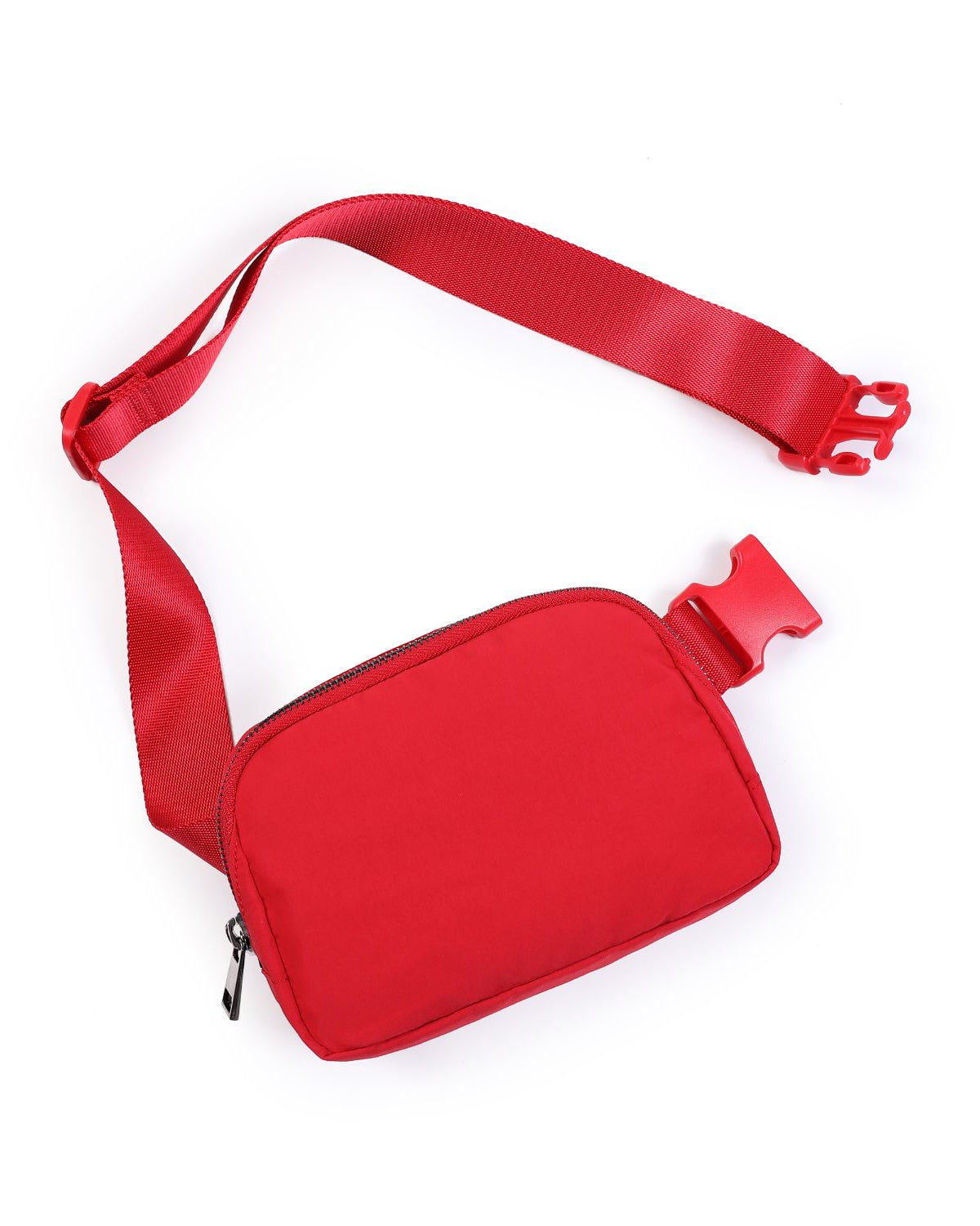 Unisex Mini Belt Bag Red 8" x 2" x 5.5" - ododos
