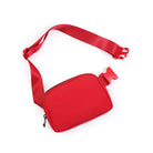 Unisex Mini Belt Bag Red 8" x 2" x 5.5" - ododos