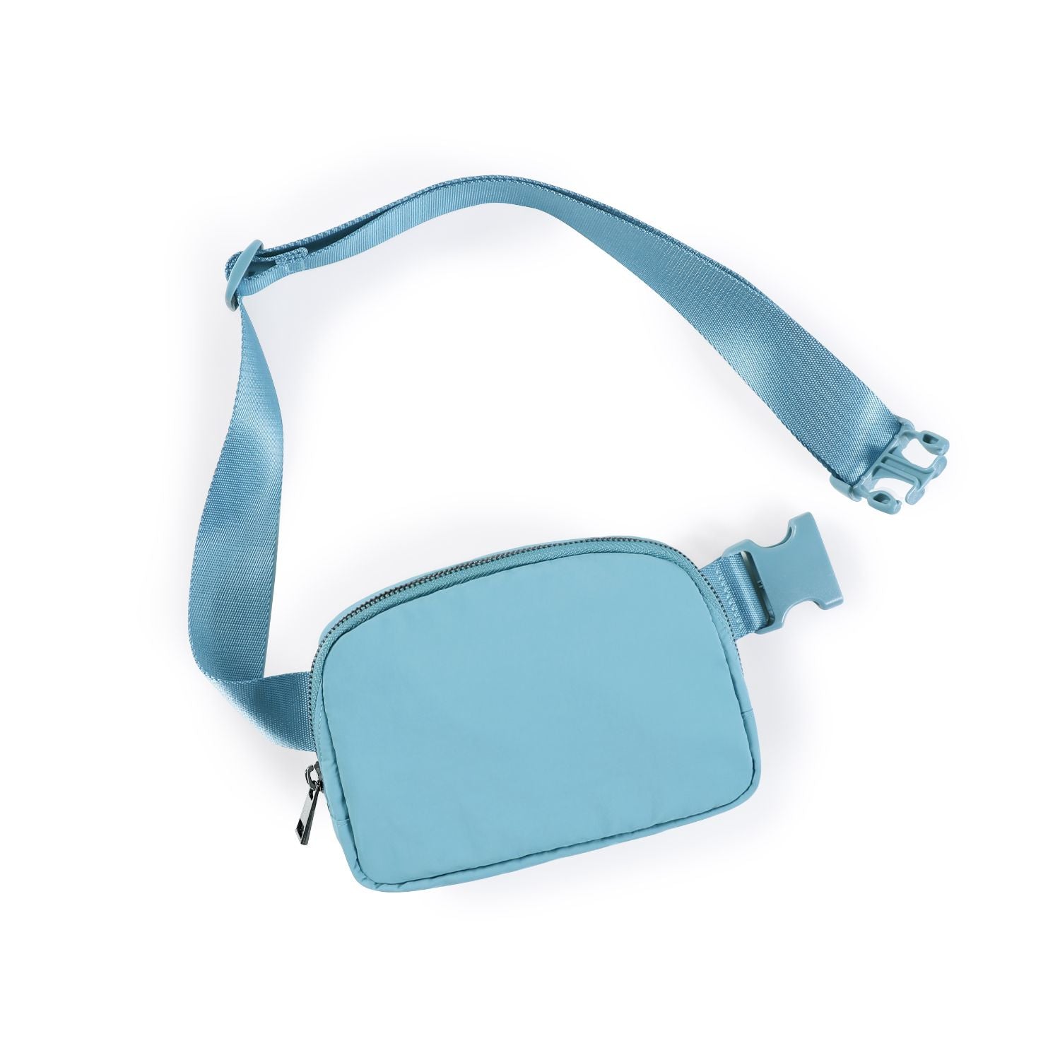 Unisex Mini Belt Bag with Adjustable Strap Steel Blue 8" x 2" x 5.5" - ododos