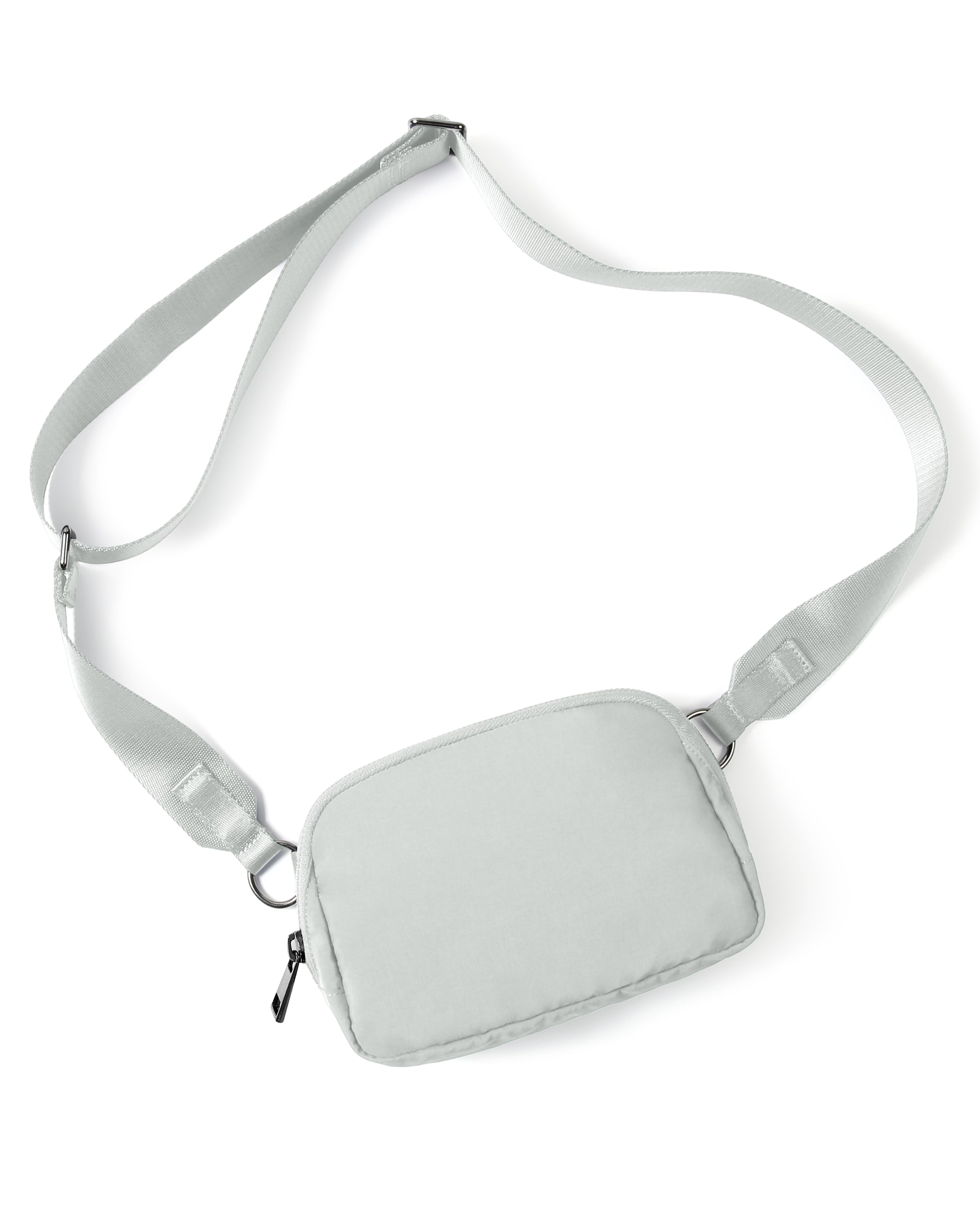 Unisex Mini Crossbody Bag Light Grey 8" x 2" x 5.5" - ododos