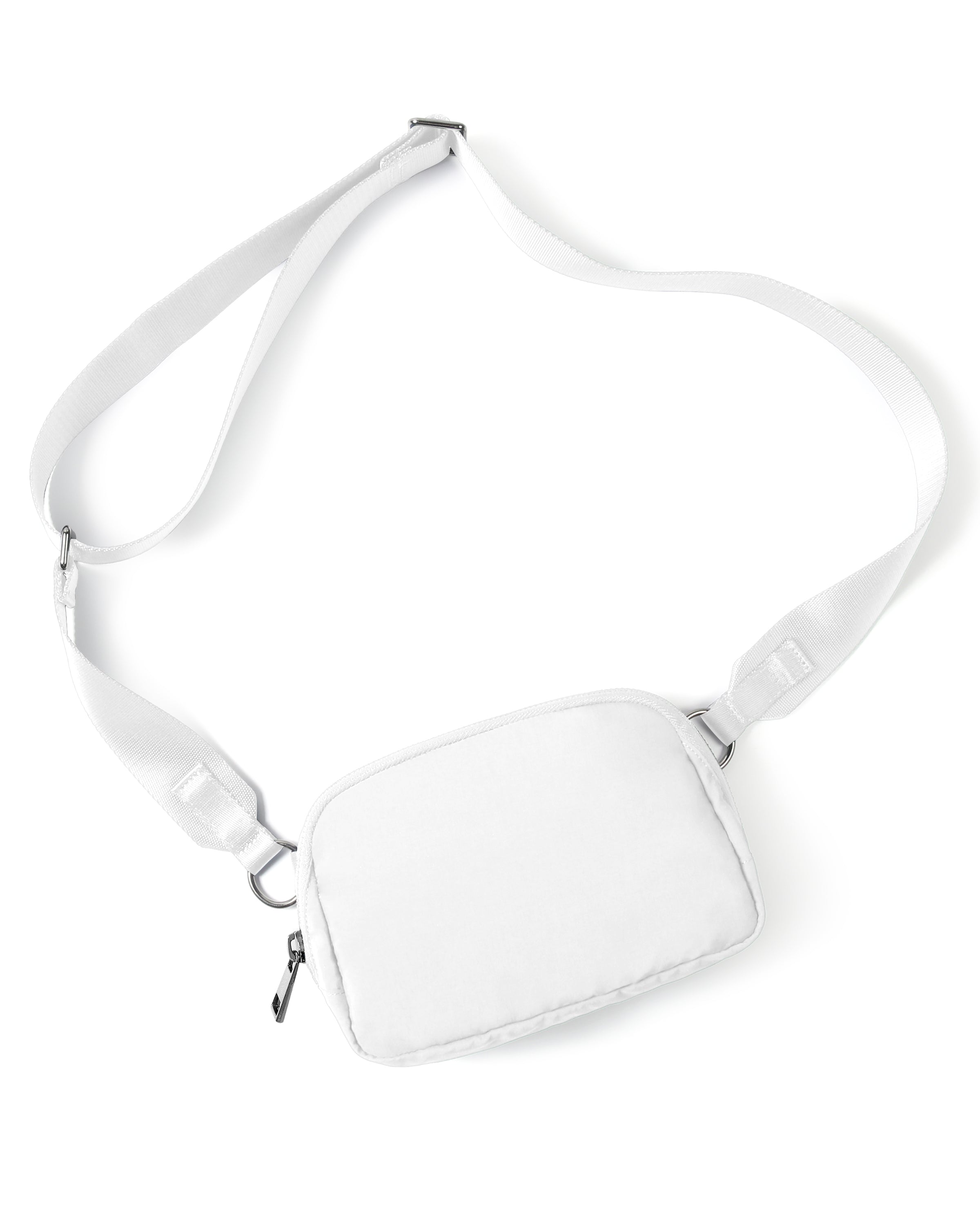 Unisex Mini Crossbody Bag White 8" x 2" x 5.5" - ododos