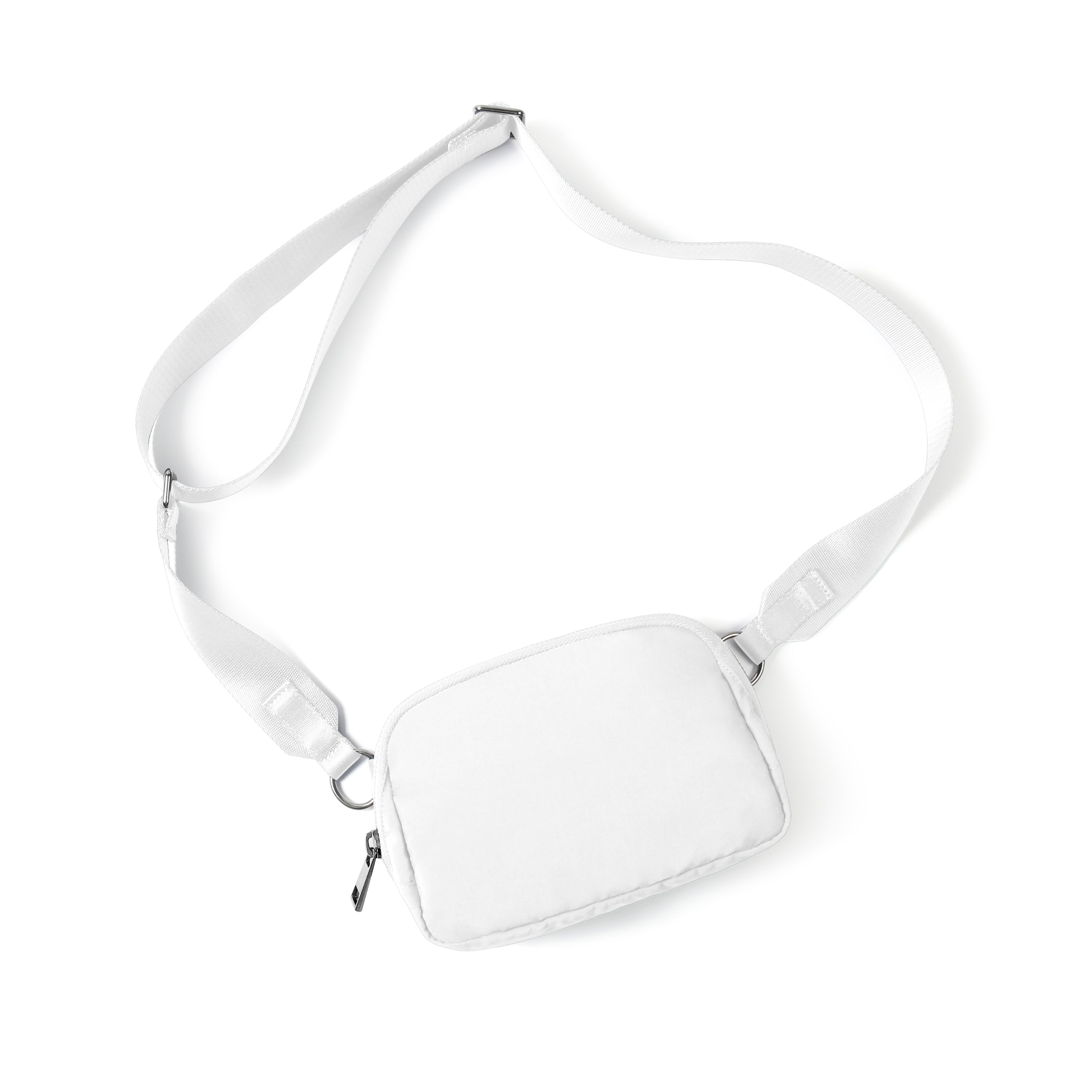 Unisex Mini Crossbody Bag White 8" x 2" x 5.5" - ododos