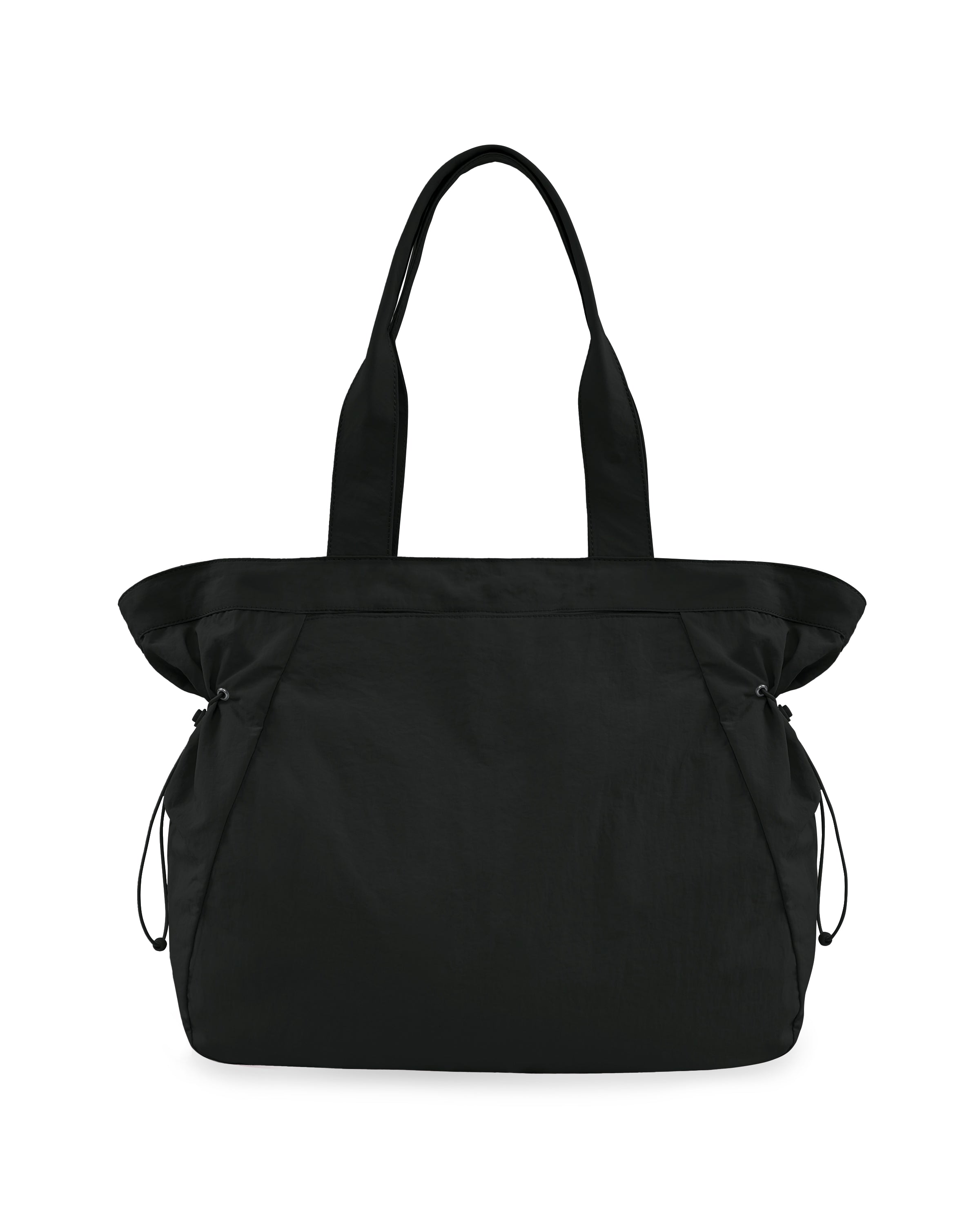 18L Side-Cinch Shopper Tote Bags Black 14" x 16" x 4.5" - ododos