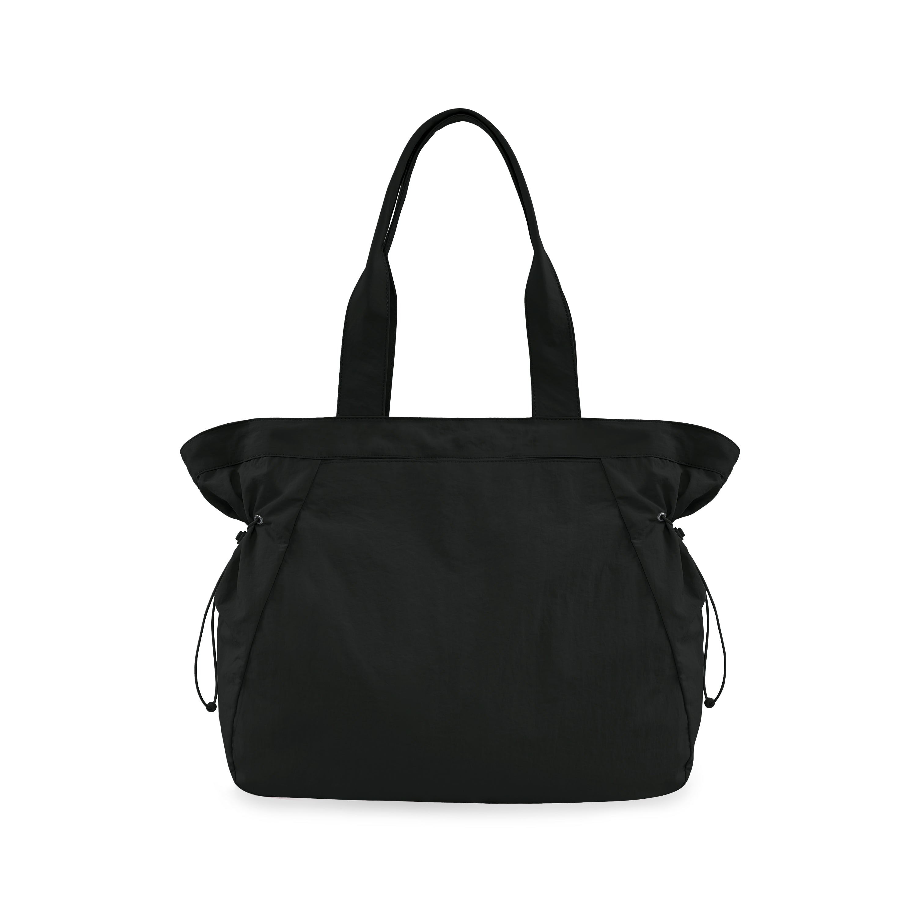 18L Side-Cinch Shopper Tote Bags Black 14" x 16" x 4.5" - ododos
